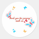 Sticker d'anniversaire papillon (Devant)