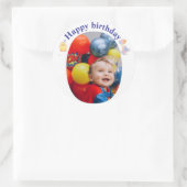 Sticker d'anniversaire personnalisé avec photo (Sac)