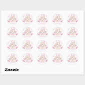 Sticker d'anniversaire Pink Fairytale Princess Cas (Feuille)