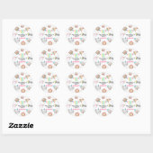 Sticker d'Anniversaire Pink moderne (Feuille)