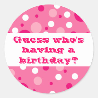 Sticker d'anniversaire Polka Dot