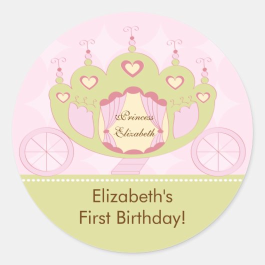 Sticker d'anniversaire Princess Pretty Royal Carri (Devant)