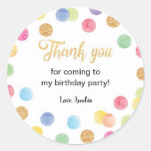 Sticker d'anniversaire Rainbow Spot Étiquette (Devant)