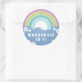 Sticker d'anniversaire Retro Rainbow & Daisies (Sac)