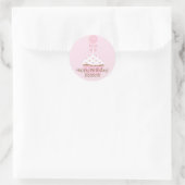 Sticker d'anniversaire rose Cupcake Lollipop (Sac)