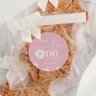 Sticker d'anniversaire rose pâle Étiquettes