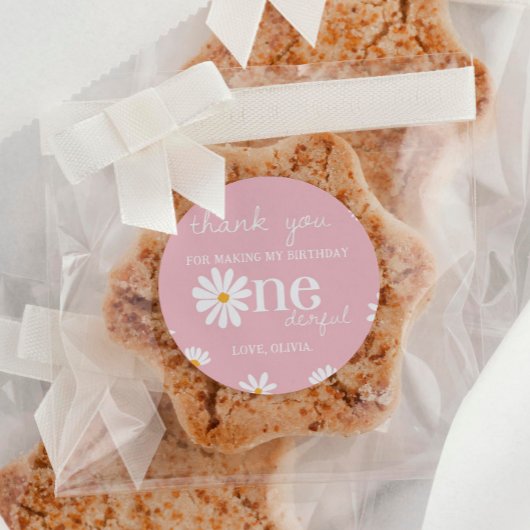 Sticker d'anniversaire rose pâle Étiquettes