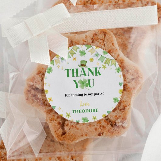 Sticker d'anniversaire St. Patrick Lucky Un Étique