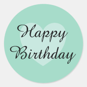 Sticker d'anniversaire Turquoise doux
