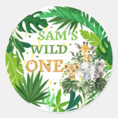 Sticker d'anniversaire Wild One Safari (Devant)