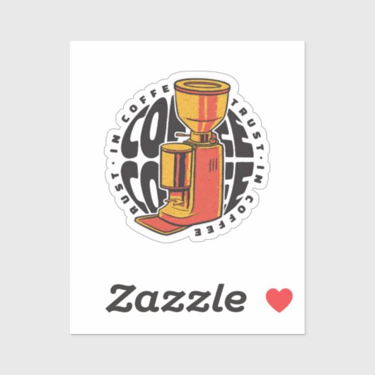 Sticker Dans Café nous avons confiance (Feuille)