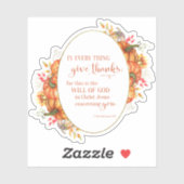 Sticker Dans Chaque Chose Donner Merci Wreath (Feuille)