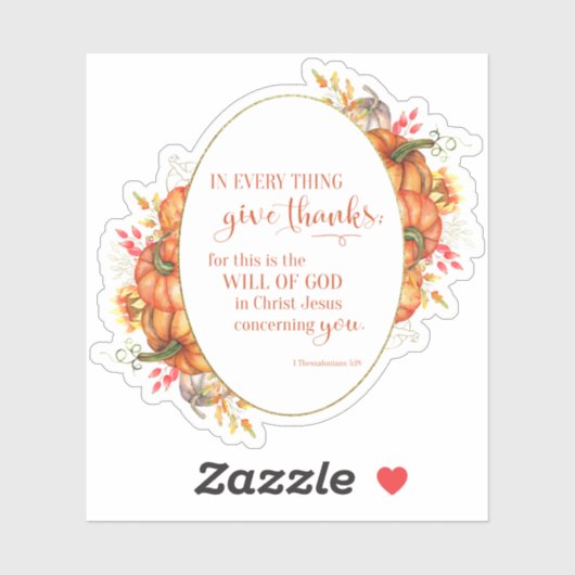 Sticker Dans Chaque Chose Donner Merci Wreath (Feuille)