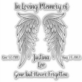 Sticker Dans la mémoire aimante (Devant)