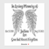 Sticker Dans la mémoire aimante (Feuille)