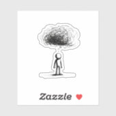 Sticker Dans le nuage de pensée (Feuille)