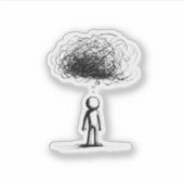Sticker Dans le nuage de pensée (Devant)