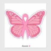 Sticker Dans Le Papillon Rose (Feuille)