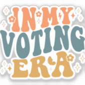 Sticker Dans Mon Ère De Vote Retro Wavy (Recto)