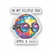 Sticker Dans mon ère d'éclipse solaire 2024 (Recto)