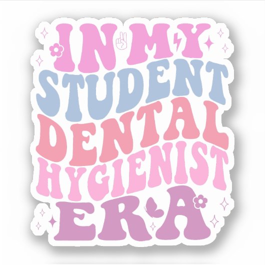 Sticker Dans mon ère étudiante hygiéniste dentaire (Devant)
