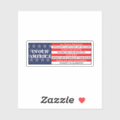 Sticker Dans notre Amérique, tous les peuples sont égaux S (Feuille)