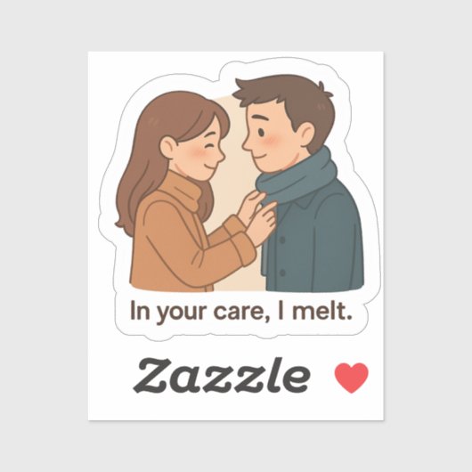 Sticker Dans Votre Soin, Je Mélange - Doux Couple (Feuille)