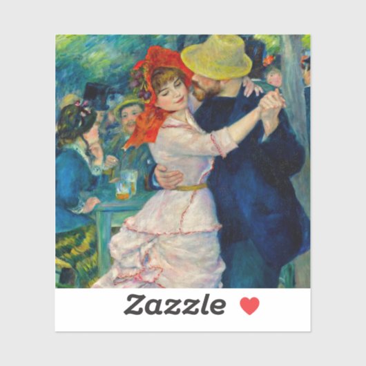 Sticker Danse à Bougival Pierre Renoir (Feuille)