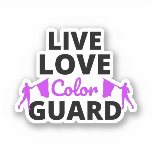 Sticker Danse de garde de couleur et performances vibrante (Devant)