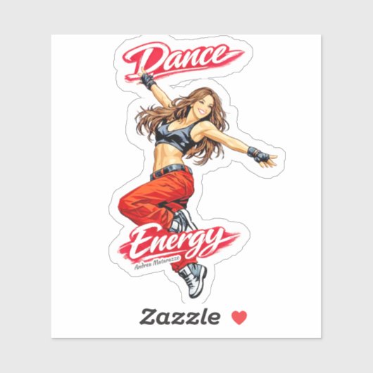 Sticker Danse d'énergie et de liberté (Feuille)