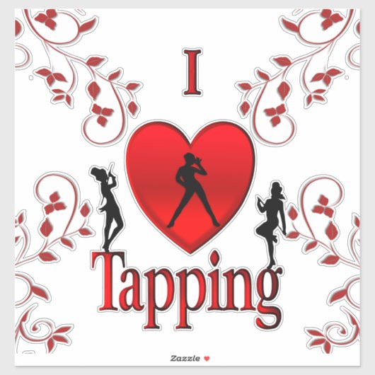 Sticker Danse I Heart Tap (Feuille)