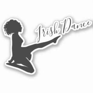 Sticker Danse Irlandaise Danser Soft Shoe Noir Blanc Danse