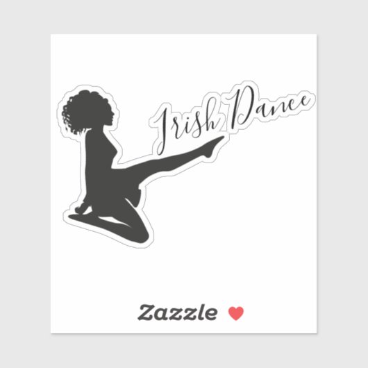 Sticker Danse Irlandaise Danser Soft Shoe Noir Blanc Danse (Feuille)