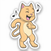 Sticker Danse Musique Cat (Recto)