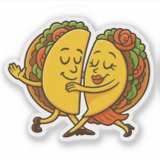 Sticker Danse Tacos (Devant)