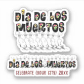 Sticker Danses Calaveras Dia De Los Muertos (Devant)