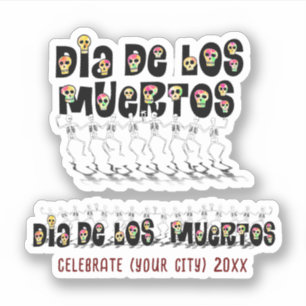 Sticker Danses Calaveras Dia De Los Muertos