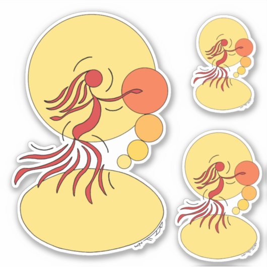 Sticker Danseur Abstrait (Devant)