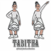 Sticker Danseur d'argent blanc #2 (Devant)