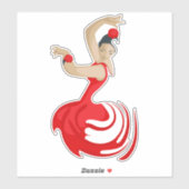 Sticker Danseur de flamenco tzigane (Feuille)