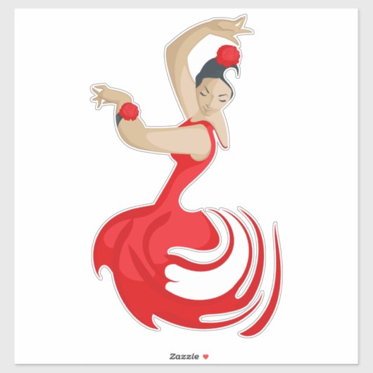 Sticker Danseur de flamenco tzigane (Feuille)