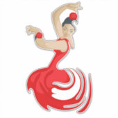 Sticker Danseur de flamenco tzigane (Devant)
