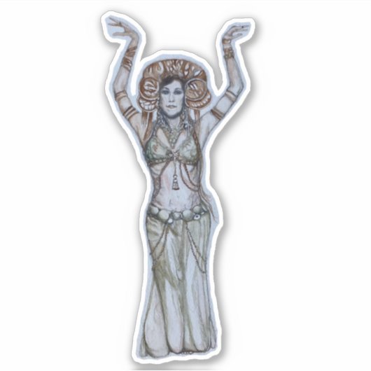 Sticker Danseur du ventre sur mesure en vinyle (Devant)