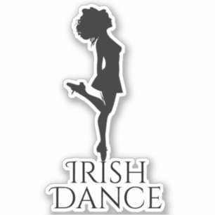 Sticker Danseur irlandais hard Shoe noir et blanc danse