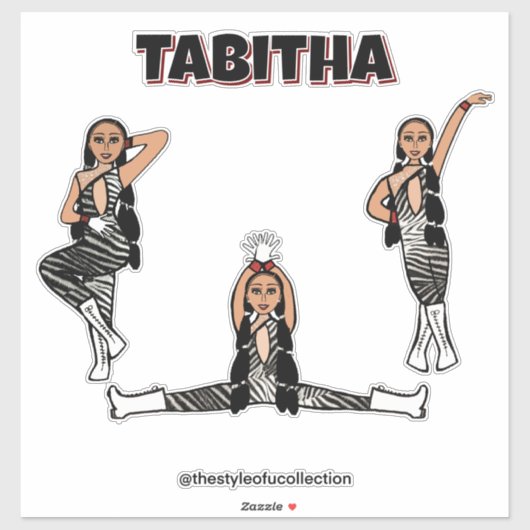 Sticker Danseur Red Zebra #4 (Feuille)