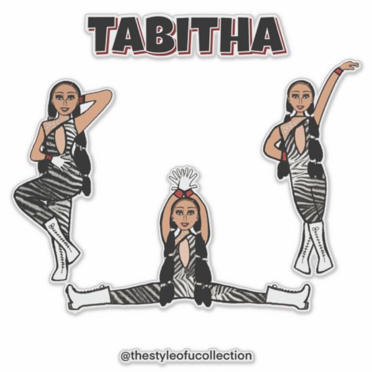 Sticker Danseur Red Zebra #4 (Devant)