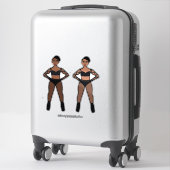 Sticker Danseurs à croix noire (Sur valise)