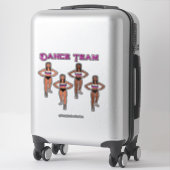 Sticker Danseurs blancs roses (Sur valise)