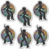 Sticker Danseurs les années 70 Disco (Devant)