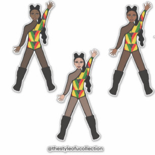Sticker Danseurs tricolores du Mois de l'histoire des Noir